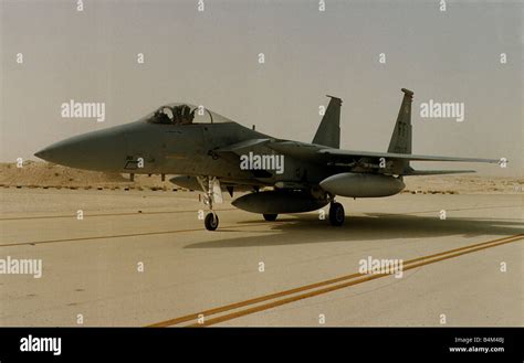 A Usaf Mcdonnell F Eagle During Gulf War In Saudi Arabia Stock Photo