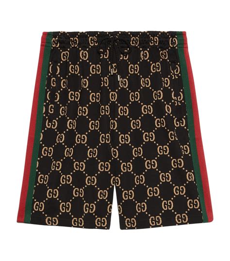 Gucci Black Gg Supreme Bermuda Shorts Harrods Uk