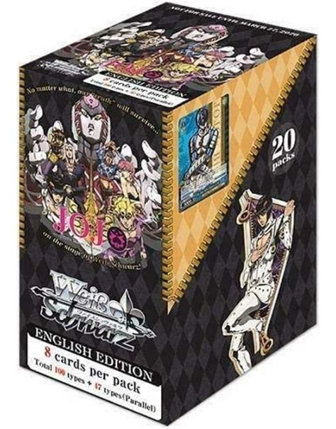 Weiss Schwarz Jojo S Bizarre Adventure Booster Box Black Knight Anime