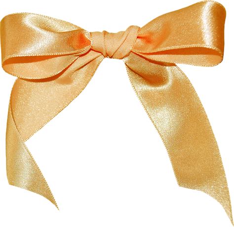 Ruban orange sur fond transparent, tube - Ribbon png