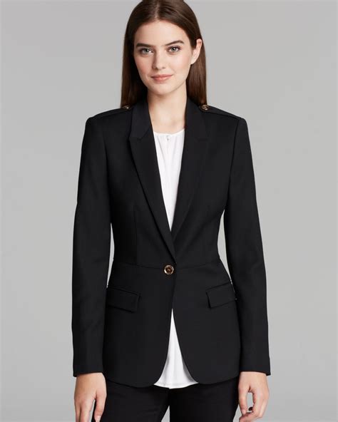 Burberry Blazer Southport With Bow In Black Lyst