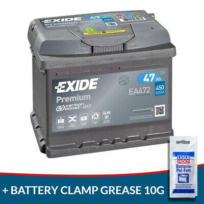 Exide 063 Premium Carbon Boost EA472 12V 47Ah 450A Starter Battery