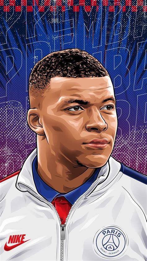 Kylian Mbappe Paris St Germain Football Player Drawing