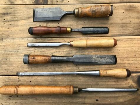 Vintage Woodworking Chisels T H Witherby Greenlee Eskilstuna