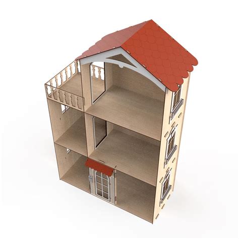 Laser Cut File Victorian Mansion Dollhouse 16 Scale Split Design