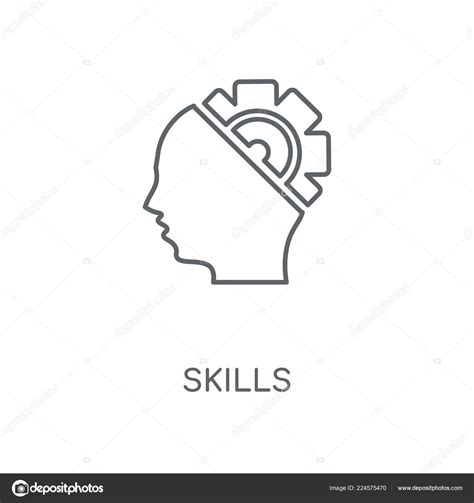 Skills Linear Icon Skills Concept Stroke Symbol Design Thin Graphic ⬇