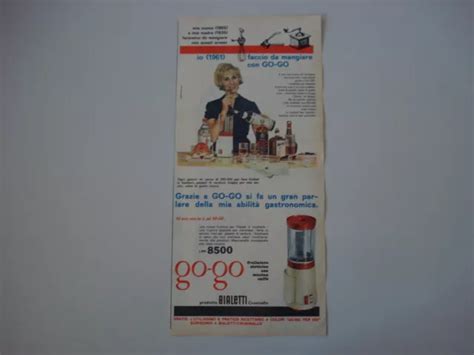 ADVERTISING PUBBLICITÀ 1961 FRULLATORE GOGO BIALETTI EUR 6 00 PicClick FR