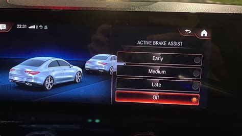 Mercedes Active Brake Assist Off State Aba Setting Memorised Youtube