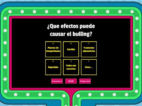 Bullying Ciberbullying Y Groomying Concurso De Preguntas