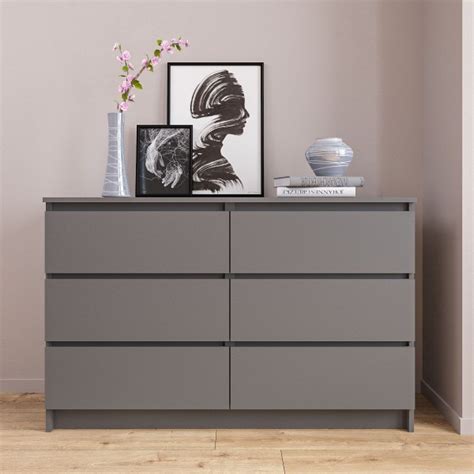 Купить Комод Mebels.kz 2549, 120.4x40x76.6 см, графит в Алматы ...