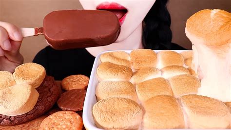 Asmr Smore Marshmallow Maltesers Chocolate Magnum Ice Cream Cookie