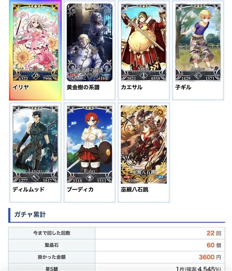 Fgo攻略班appmedia On Twitter イリヤ美遊のガチャシミュです！ 引く方は腕試しにどうぞ！