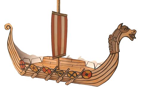 Viking Longship Labeled