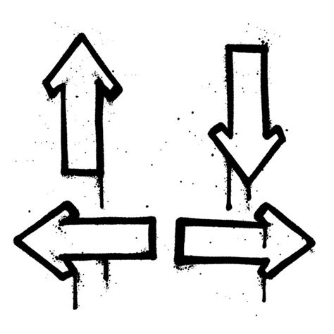 Satz Graffiti Spr Hfarbe Sammlung Von Symbolen Pfeil Isolierter