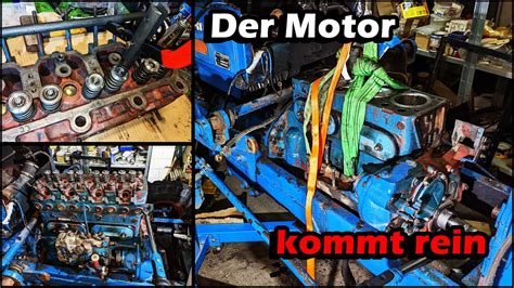 Motor Einbauen Zylinderkopf Montieren Einspritzpumpe Einstellen