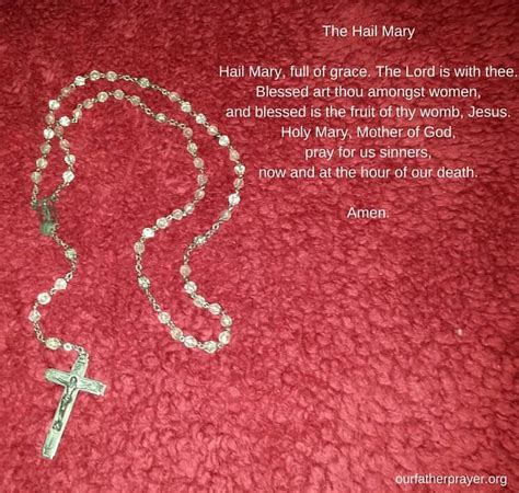 The Hail Mary Prayer ⋆ Our Father Prayer - Christians United in Faith