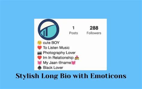 Best Instagram Bio Emoticons | Instagram Bio With Emoji (Copy & Paste)