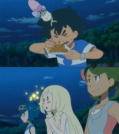 lana lillie  mallow react  ashs plan  hewdraw  deviantart