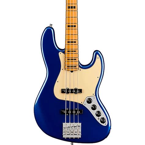 Fender American Ultra Jazz Bass Maple Fingerboard Cobra Blue | Guitar Center