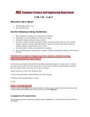 Lab5 Pdf CSE 110 Lab 5 What This Lab Is About Familiarization