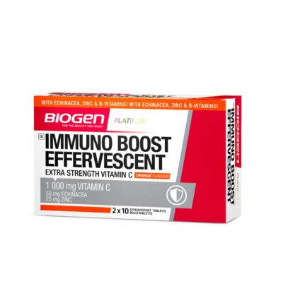 Immuno Boost Fizzy Vitamin C Mg Orange Tabs Biogen