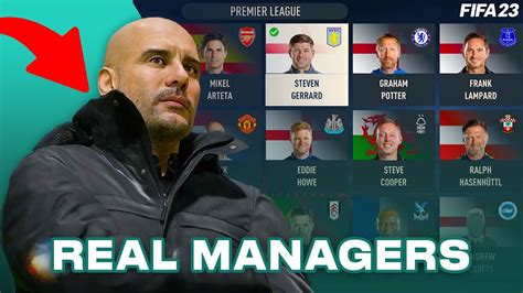 EVERY FACE SCAN REAL MANAGER IN FIFA23 CAREER MODE YouTube