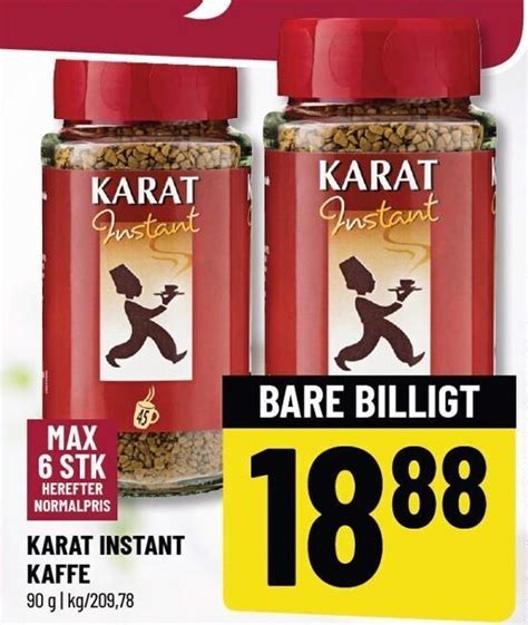 Karat Instant Kaffe Tilbud Hos L Vbjerg