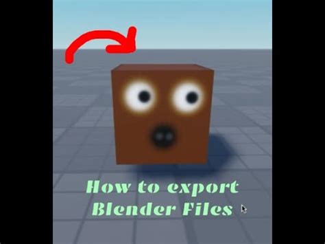 How To Export Blender Files Into Roblox Studio Tutorial YouTube