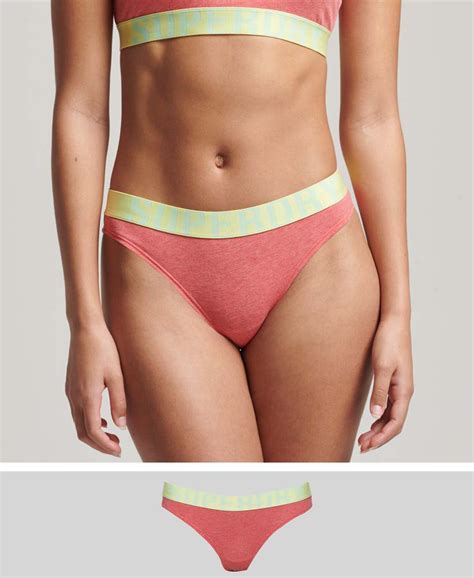 Superdry Large Logo Nh Bikini Bottom Pink Dressinn