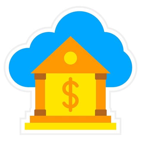 El Icono De La Banca En La Nube Vector Premium