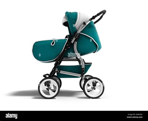 Modern Blue Baby Stroller Transformer All Season 3d Render On White