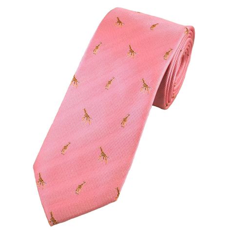 Tresanti Giraffe Pink Mens Silk Tie From Ties Planet Uk