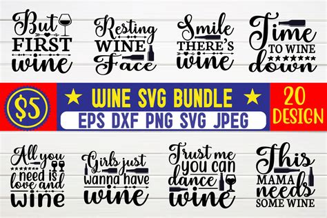 Wine Svg Bundle Bundle · Creative Fabrica