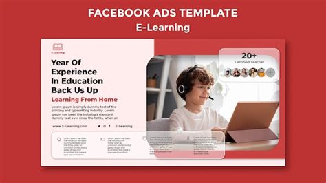 Premium Psd Flat Design E Learning Template