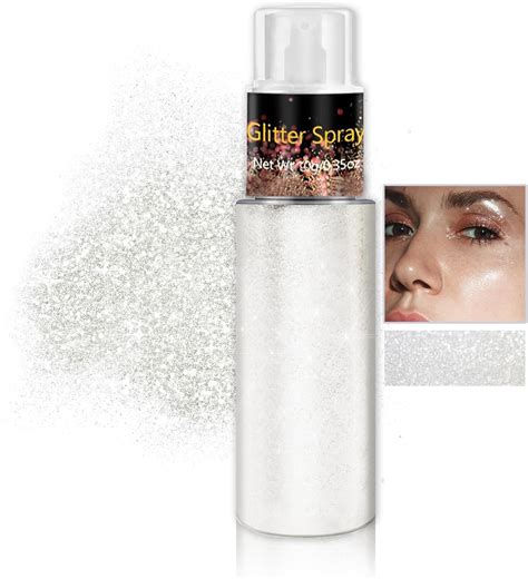 Awccxmym Body Glitter Spray Shimmering Hair Face Glitter Spray Paint