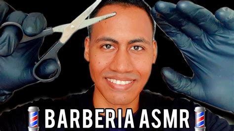 ASMR BARBERÍA CORTE DE CABELLO RELAJANTE CON MASAJE FACIAL ROLEPLAY