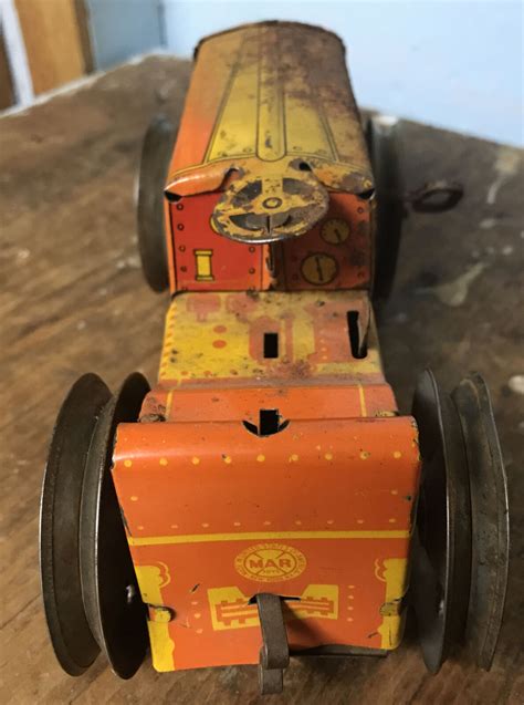 Vintage 30s40s Marx Tin Litho Wind Up Caterpillar Bulldozer Tractor