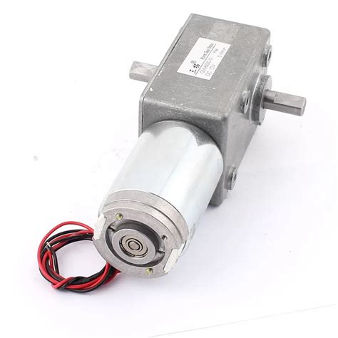 DC 12V 31 5 15 22RPM Dual Shaft High Torque Reversible Worm Gear Motor