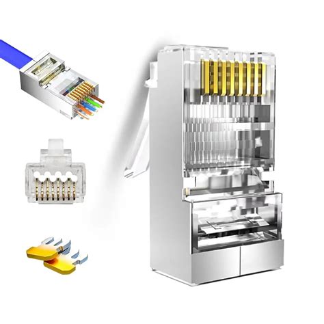 Zoerax Paquete De Conectores De Paso Rj Cat Enchufes Modulares