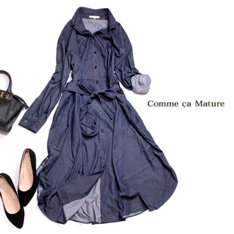 Yahoo オークション 美品 Comme ca Mature コムサ マチュア 大人綺麗