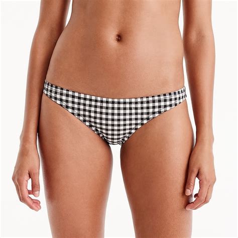 J Crew Lowrider Bikini Bottom Nina Dobrev S Gingham Bikini On A