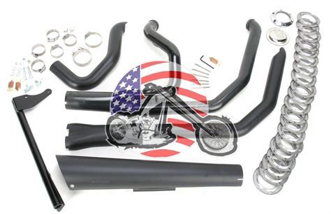 Supertrapp Supermeg Black 2 Into 1 Exhaust Pipe System 90 06 Harley