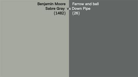 Benjamin Moore Sabre Gray Vs Farrow And Ball Down Pipe Side