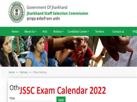 Jssc Exam Calendar 2022 Jharkhand Staff Selection Commission Tentative