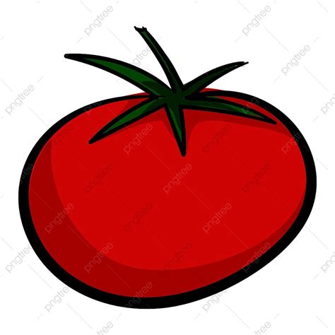 Gambar Vektor Kartun Ikon Tomat Merah Terpencil Untuk Berkebun Png