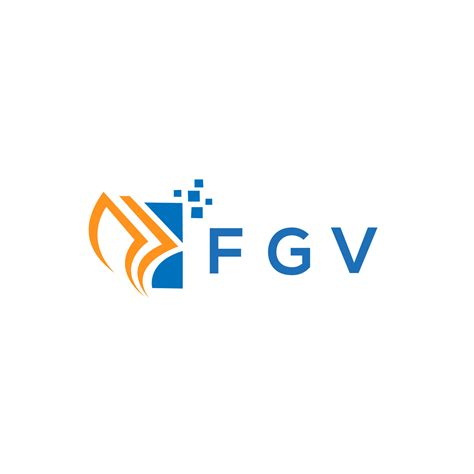 Fgv Creative Iniciales Crecimiento Gráfico Letra Logo Concepto Fgv