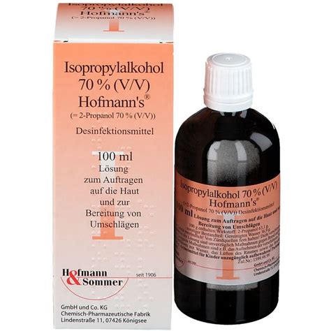 Isopropylalkohol L Sung Hofmanns Ml Shop Apotheke