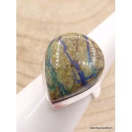 Bague En Azurite Boulder Rectangulaire Taille 54