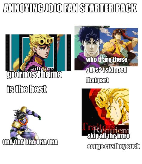 annoying jojo fan starter pack : r/ShitPostCrusaders