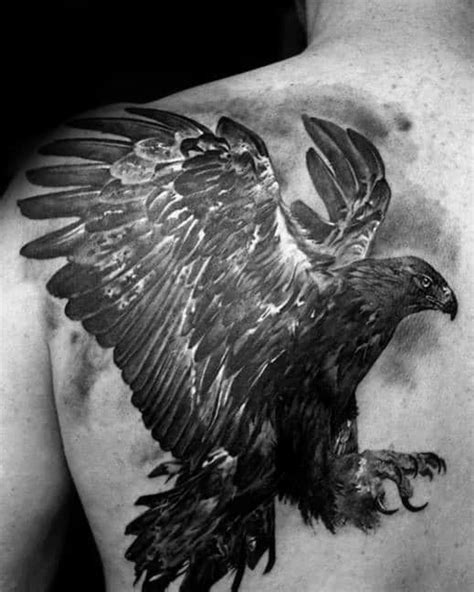 50 Eagle Back Tattoo Designs For Men - Flying Bird Ink Ideas